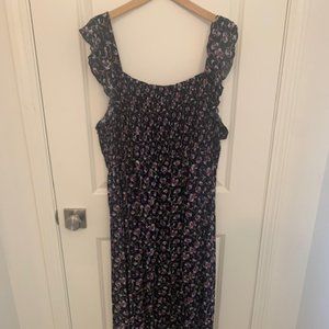 Hi-lo Maxi Floral Sundress w/ Ruffles Plus Size 22